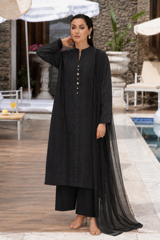 Khak-E-Karbala-Unstiched Embroidered 3PC Lawn