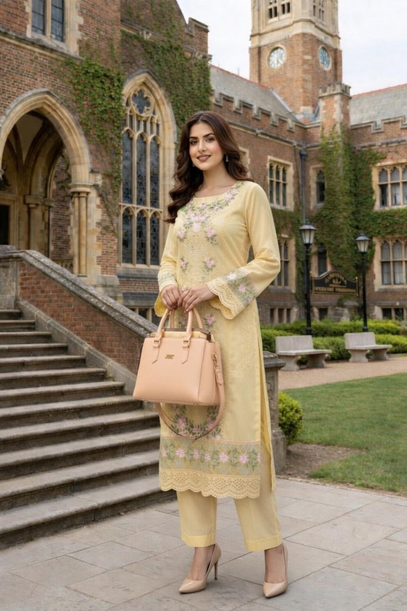 Elara – Unstiched Signature Lawn Dress